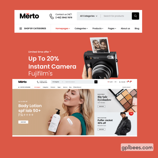 Merto - Multipurpose Woocommerce Wordpress Theme At Best Price - Gpl Bees