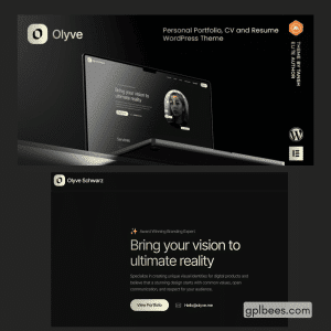 Olyve - Personal Portfolio WordPress Theme - Buy GPL 50 at Best Price