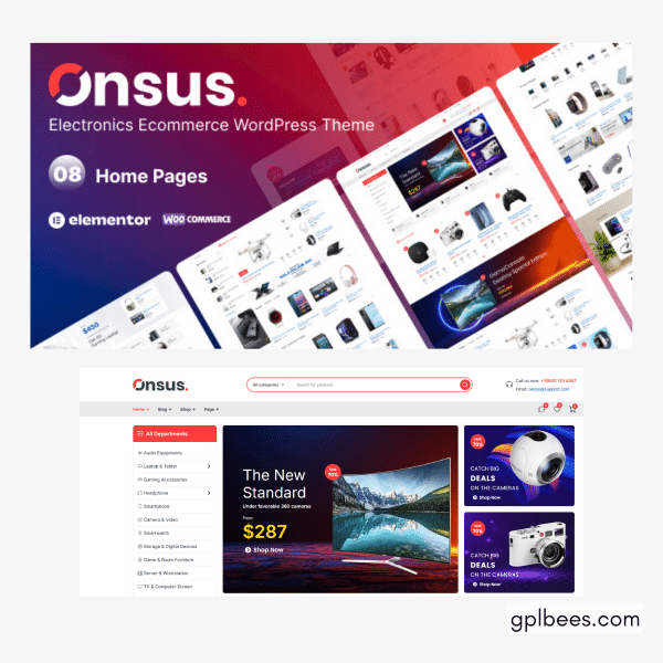 Onsus - Electronics E-Commerce Wordpress Theme At Best Price - Gpl Bees