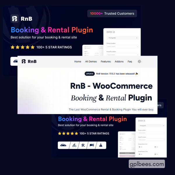 Rnb - Woocommerce Rental And Bookings System At Best Price - Gpl Bees