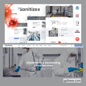 Sanitizex - Sanitizing and Cleaning Services WordPress Theme - Buy GPL 39 at Best Price