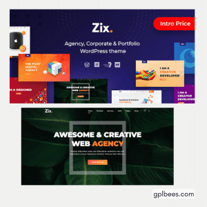 Zix - Digital Agency and MultiPurpose WordPress Theme - Buy GPL 47 at Best Price