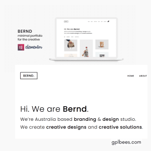 Bernd - Minimal WordPress Portfolio Theme - Buy GPL 3 at Best Price