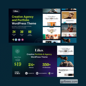 Liko - Creative Agency and Portfolio WordPress Theme - Buy GPL 32 at Best Price