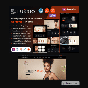 Luxrio - eCommerce Jewellery WordPress Theme - Buy GPL 32 at Best Price
