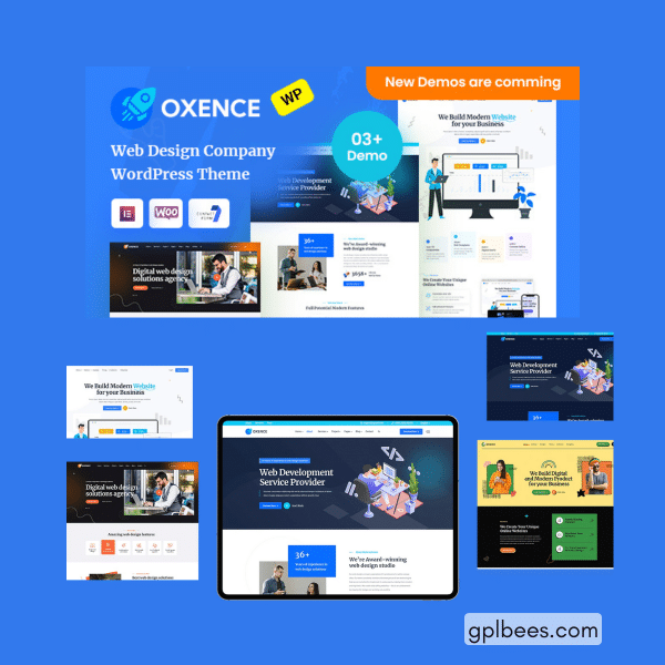 Oxence - Web Design Agency Elementor Wordpress Theme At Best Price - Gpl Bees