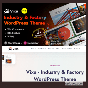 Vixa - Industry and Factory WordPress Theme