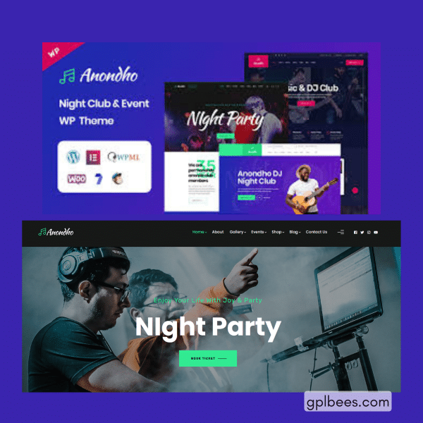 Anondho - Event Wordpress Theme At Best Price - Gpl Bees