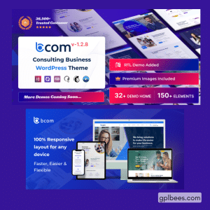 Bcom - Consulting Business WordPress Theme - Buy GPL 5 at Best Price