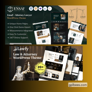 Ensaf - Attorney Lawyer WordPress Theme - Buy GPL 24 at Best Price