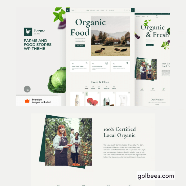 Ferme - Food Store And Farm Elementor Pro Theme At Best Price - Gpl Bees