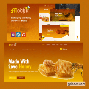 Modhu - Beekeeping and Honey WordPress Theme - Buy GPL 48 at Best Price