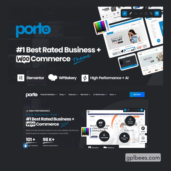 Porto Wordpress Theme At Best Price - Gpl Bees