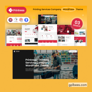 Printress - Printing Services Company WordPress - Buy GPL 54 at Best Price