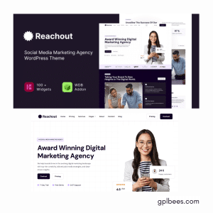 Reachout -Social Media Marketing Agency WordPress Theme - Buy GPL 56 at Best Price