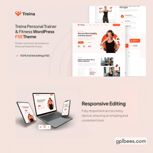 Treina - Personal Trainer and Fitness FSE WordPress - Buy GPL 66 at Best Price
