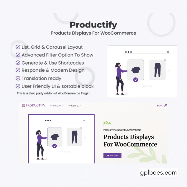 Productify  Products Displays For Woocommerce At Best Price - Gpl Bees
