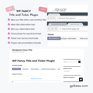 WP Fancy  Title and Ticker WordPress Plugin