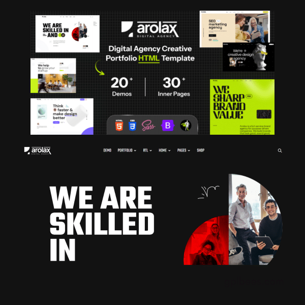 Arolax - Creative Digital Agency Theme At Best Price - Gpl Bees