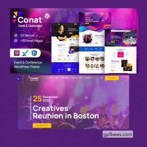 Conat | Event and Conference WordPress Theme - Buy GPL 20 at Best Price