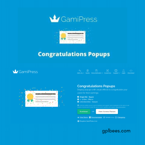 GamiPress - Congratulations Popups - Buy GPL 39 at Best Price