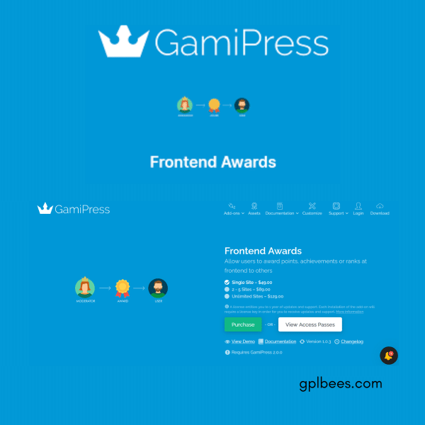 Gamipress - Frontend Awards At Best Price - Gpl Bees
