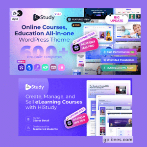 HiStudy - Education WordPress Theme - Buy GPL 52 at Best Price