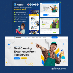 Kleanix - Cleaning Service WordPress Theme - Buy GPL 59 at Best Price
