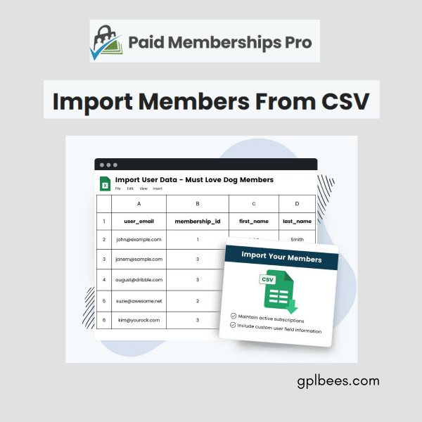 Paid Memberships Pro - Import Members From Csv At Best Price - Gpl Bees
