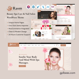 Rasm - Beauty Spa Care and Nail Salon WordPress Theme - Buy GPL 71 at Best Price