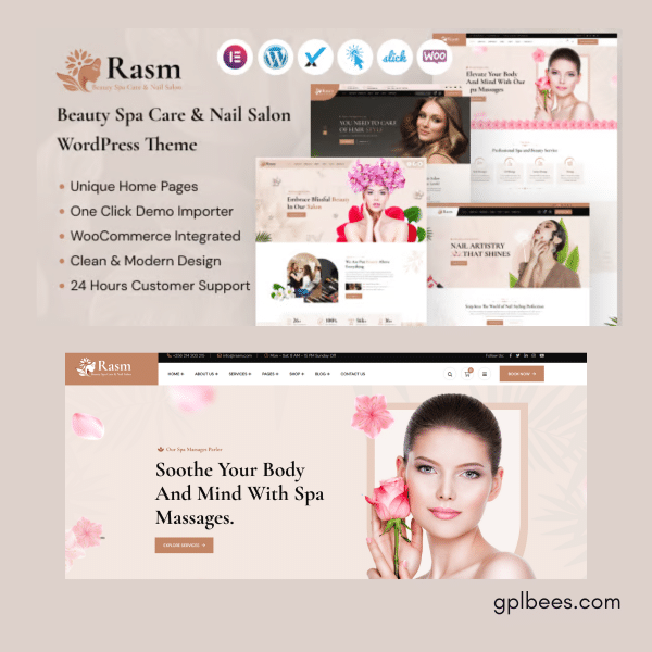 Rasm - Beauty Spa Care And Nail Salon Wordpress Theme At Best Price - Gpl Bees