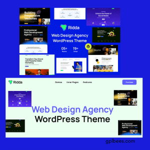 Ridda - Web Design Agency WordPress Theme - Buy GPL 73 at Best Price