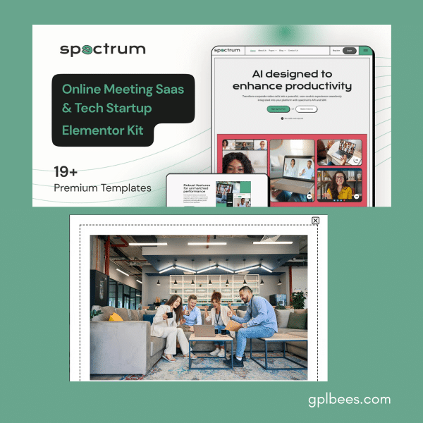 Spectrum - Online Meeting Saas Elementor Pro Template Kit At Best Price - Gpl Bees