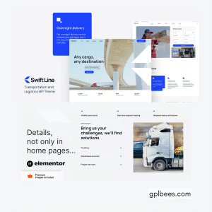SwiftLine - Transportation Logistics WordPress Theme - Buy GPL 82 at Best Price