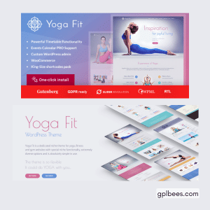 Yoga Fit - Sports, Fitness and Gym WordPress Theme - Buy GPL 101 at Best Price