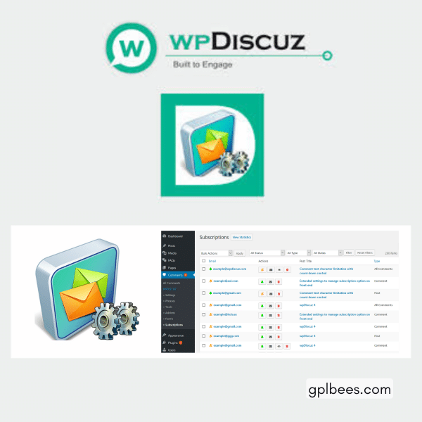 Wpdiscuz - Subscription Manager At Best Price - Gpl Bees