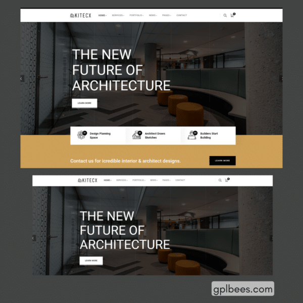 Kitecx - Architecture And Interior Wordpress Theme At Best Price - Gpl Bees