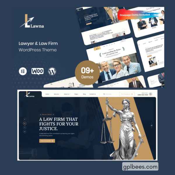 Lawna - Lawyer And Law Firm Wordpress Theme At Best Price - Gpl Bees