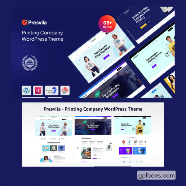 Presvila - Printing Company Wordpress Theme At Best Price - Gpl Bees