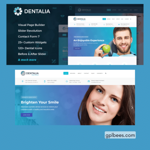 Dentalia - Dentist And Medical Wordpress Theme At Best Price - Gpl Bees