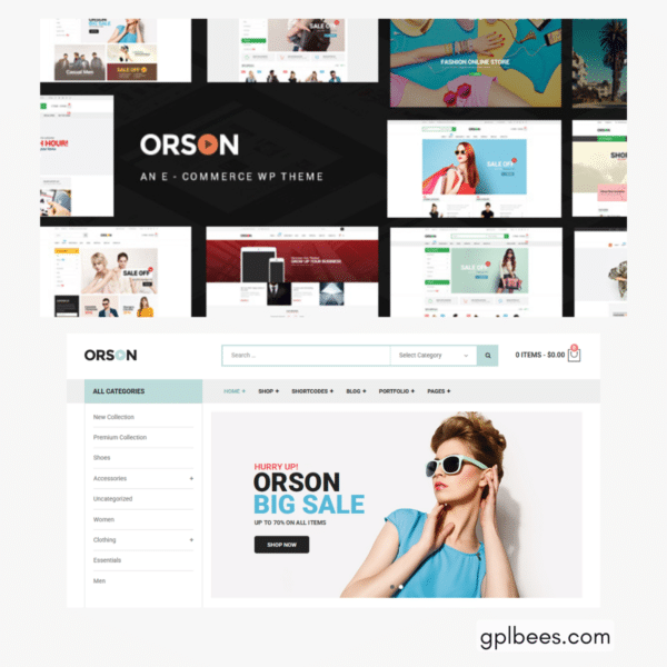 Orson - Innovative Ecommerce Wordpress Theme At Best Price - Gpl Bees